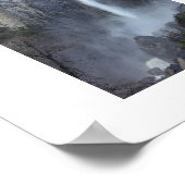 Bridalveil Falls Waterfall Blaue Farbfotografie Poster (Ecke)