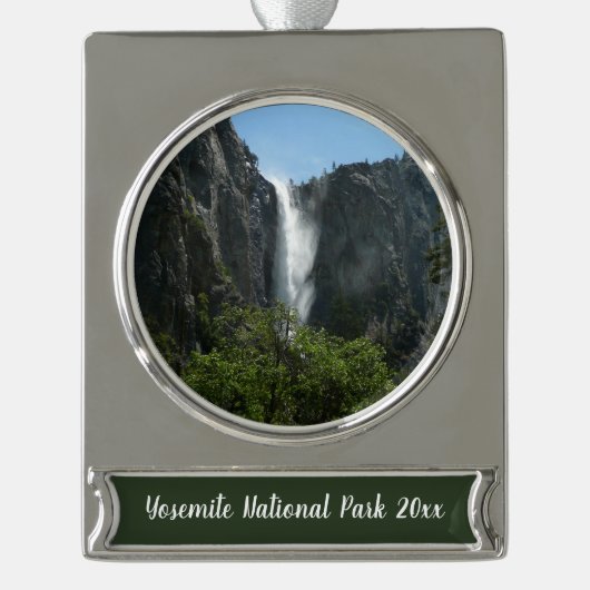 Bridalveil Falls, Yosemite National Park Banner-Ornament Silber (Vorderseite)
