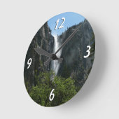 Bridalveil Falls, Yosemite National Park Runde Wanduhr (Winkel)