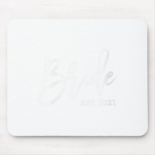 Bride 2021 Bride Est 2021 Braut und Baum Mousepad (Vorne)