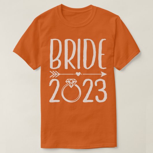Bride 2023 wird 2023 Verheiratet T-Shirt (Design vorne)