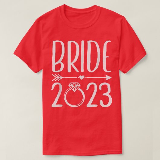 Bride 2023 wird 2023 Verheiratet T-Shirt (Design vorne)