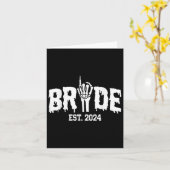 Bride 2024 Skeleton Hand Halloween Paare Karte (Gelbe Blume)