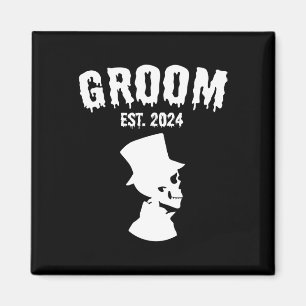 Bride 2024 Skelettpaare Matching Wedding Hallo Magnet