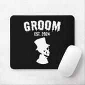 Bride 2024 Skelettpaare Matching Wedding Hallo Mousepad (Mit Mouse)