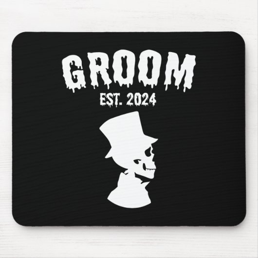Bride 2024 Skelettpaare Matching Wedding Hallo Mousepad (Vorne)