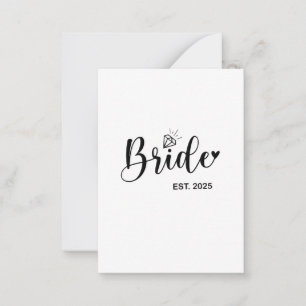 Bride 2025 Frühjahrsheirat Mitteilungskarte