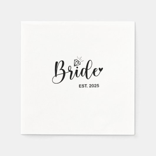 Bride 2025 Frühjahrsheirat Serviette (Vorderseite)
