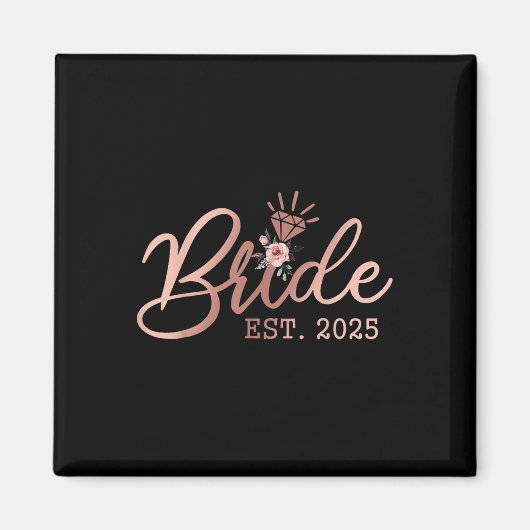 Bride 2025 Junggeselinnen-Abschied Wedding Verheir Magnet (Vorne)