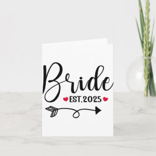 Bride 2025 Wedding Matching Mrs. Est 2025 Verheira Karte