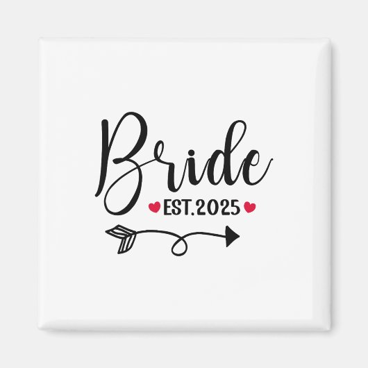Bride 2025 Wedding Matching Mrs. Est 2025 Verheira Magnet (Vorne)