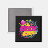 Bride 90er Bach Crew Squad Retro Bachelorette Matc Magnet (Vorderseite/Rückseite)