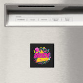 Bride 90er Bach Crew Squad Retro Bachelorette Matc Magnet (In Situ (Geschirrspüler))