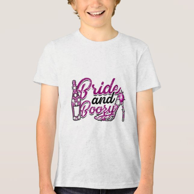 Bride & amp; bozy - Groom und Bride Schöner Coup Tri-Blend Shirt (Vorderseite)