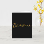 Bride & Groom Wedding Design Studio Mens Black Karte (Gelbe Blume)