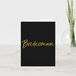 Bride & Groom Wedding Design Studio Mens Black Karte