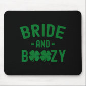 Bride And Boozy Irish St Patrick's Day Funny Shamr Mousepad (Vorne)
