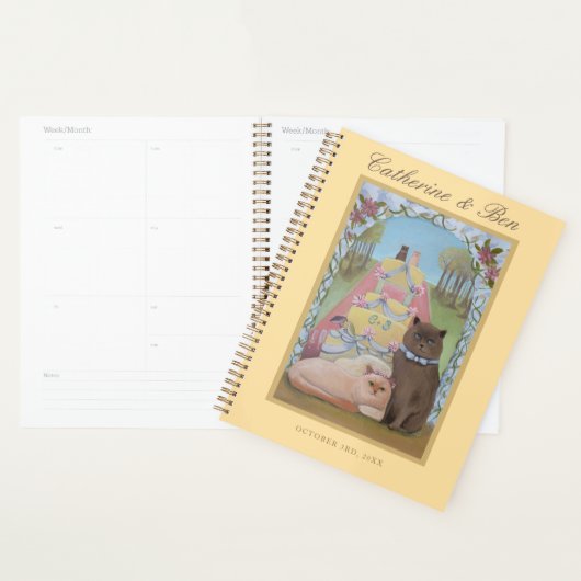 Bride and Groom Cats Personalized Wedding   Planer (Anzeige)