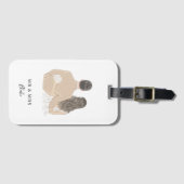 Bride and Groom Illustration Gepäckanhänger (Vorderseite (Horizontal))