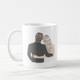 Bride and Groom Illustration Kaffeetasse