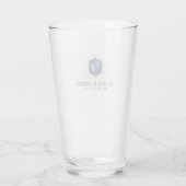Bride And Groom Monogram Names Elegant Weeding Glas (Rückseite)