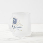 Bride And Groom Monogram Names Elegant Weeding Mattglastasse (Vorderseite Links)