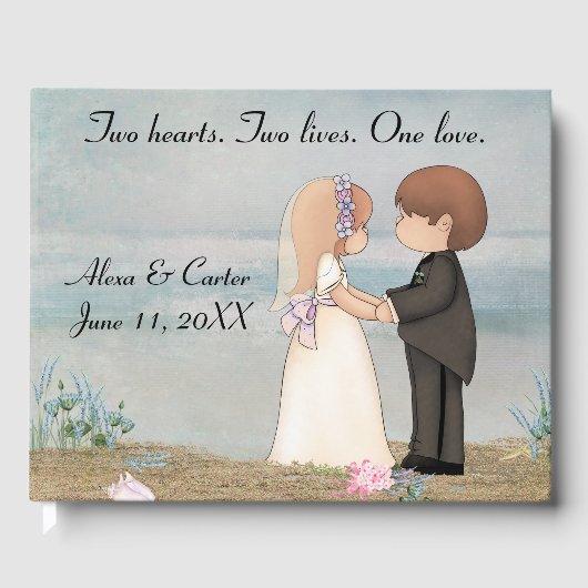 Bride and Groom on a Beach Gästebuch (Vorderseite)