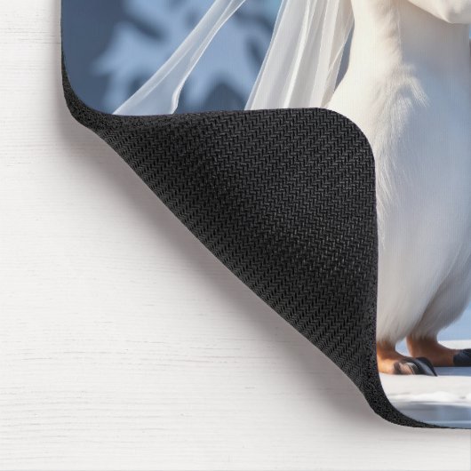 Bride and Groom Penguins On an Iceberg Mousepad (Ecke)