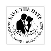 Bride And Groom Save The Date Wedding Date Names Permastempel (Design)