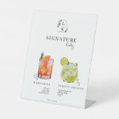Bride And Groom | Signature Drinks Menu Sockelschild (Vorderseite)