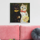 "Bride and Groom" von Louis Wain Leinwanddruck (Insitu (Wohnzimmer))