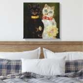 "Bride and Groom" von Louis Wain Leinwanddruck (Insitu (Schlafzimmer))