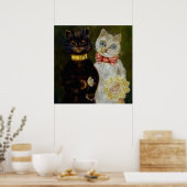 "Bride and Groom" von Louis Wain Poster (Küche)