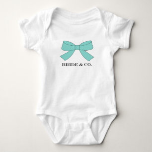 BRIDE Aquamarin Blue Bow Tutu Dusche Party Baby Strampler