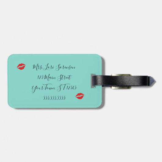 BRIDE Aquamarin Blue Bridge soll Brautparty werden Gepäckanhänger (Rückseite horizontal)