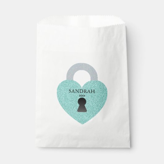 BRIDE Aquamarin Blue Celebration Dusche Party Geschenktütchen (Vorderseite)