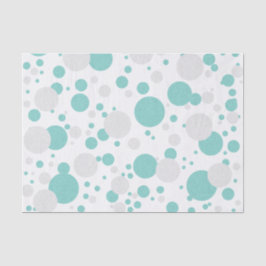 BRIDE Aquamarin Blue Polka Dot Brautparty Party Seidenpapier