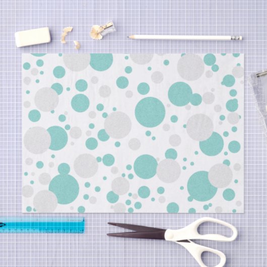 BRIDE Aquamarin Blue Polka Dot Brautparty Party Seidenpapier (Handwerk)