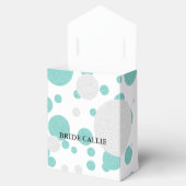 BRIDE Aquamarin Blue Shimmer Polka Dot Wedding Par Geschenkschachtel (Geöffnet)