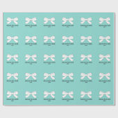 BRIDE Aquamarin Blue Tiara Dusche Party Personalis Geschenkpapier (Flach)