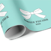 BRIDE Aquamarin Blue Tiara Dusche Party Personalis Geschenkpapier (Rolleneckpunkt)