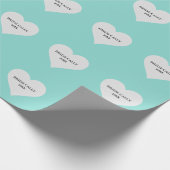 BRIDE Aquamarin Blue Tiara Dusche Party Personalis Geschenkpapier (Ecke)