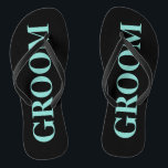 BRIDE Aquamarin Blue Wedding Brautparty Groom Badesandalen<br><div class="desc">Lächeln Sie auf sein Gesicht,  wenn er diese lustigen Flip Flops erhält.  Ideal für Hochzeitsfeiern,  Empfang,  Flitterwochen,  wird er diese für viele Jahre haben!  Achten Sie auch darauf,  dass sie Brautflip-Flops koordiniert.  Der perfekte Jack und Jill Party Geschenk,  alle Teil der BRIDE & CO. Sammlung.</div>