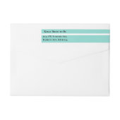 BRIDE Aquamarin Blue White Bow Address Envelope (Rückseite)