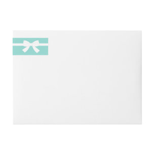 BRIDE Aquamarin Blue White Bow Address Envelope