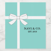 BRIDE Aquamarin Dusche Tiara Party Personalisiert Weinetikett (Einzelnes Label)