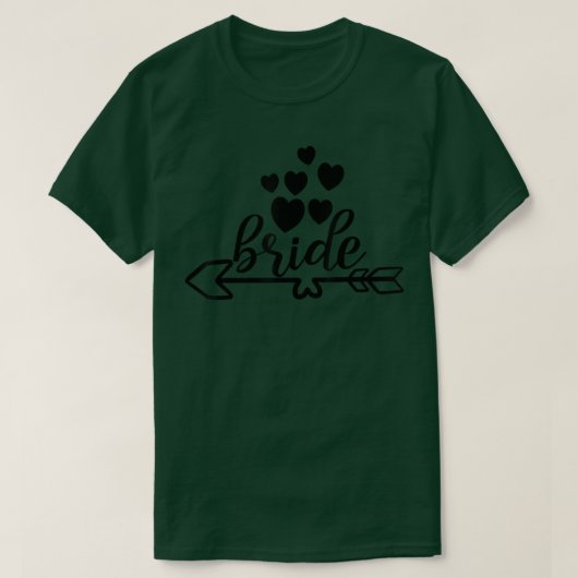 Bride Arrow Cute Heart Wedding Party And Bachelore T-Shirt (Design vorne)