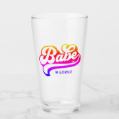 Bride Babe Bachelorette Individuelle Name Glass Glas (Vorderseite)