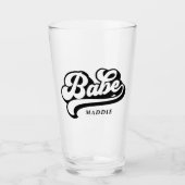 Bride Babe Bachelorette Individuelle Name Glass Glas (Vorderseite)