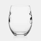 Bride Babe Bachelorette Individuelle Name Stemless Weinglas Ohne Stiel (Links)